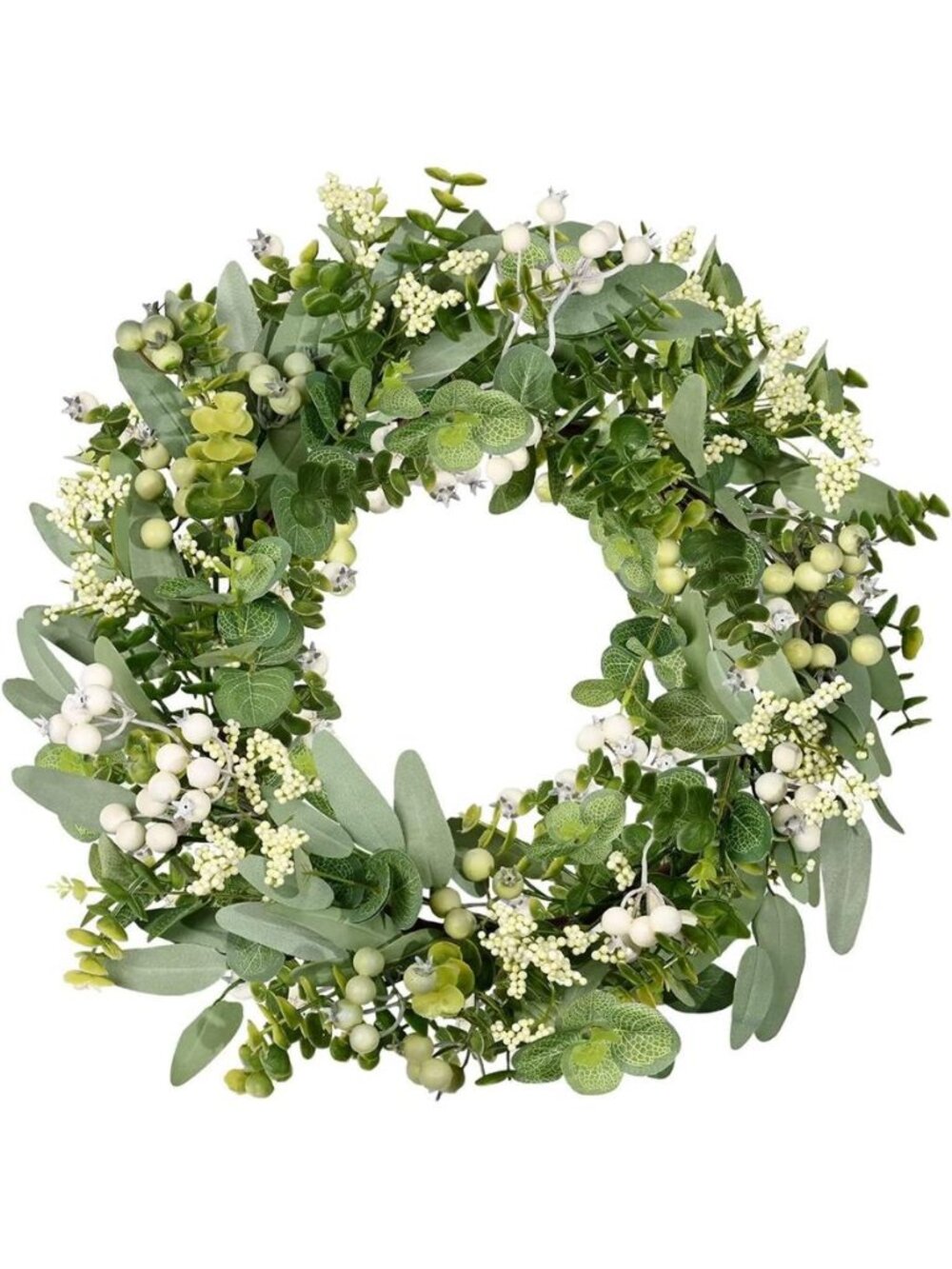 Artificial Spring Summer Christmas Greenery Wreaths for Front Door